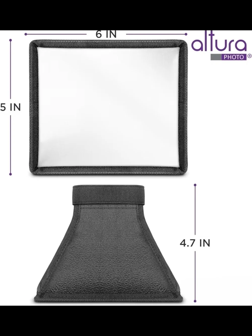 Altura Photo Flash Diffuser Light Softbox 6x5 (Universal, Collapsible w/ Storage